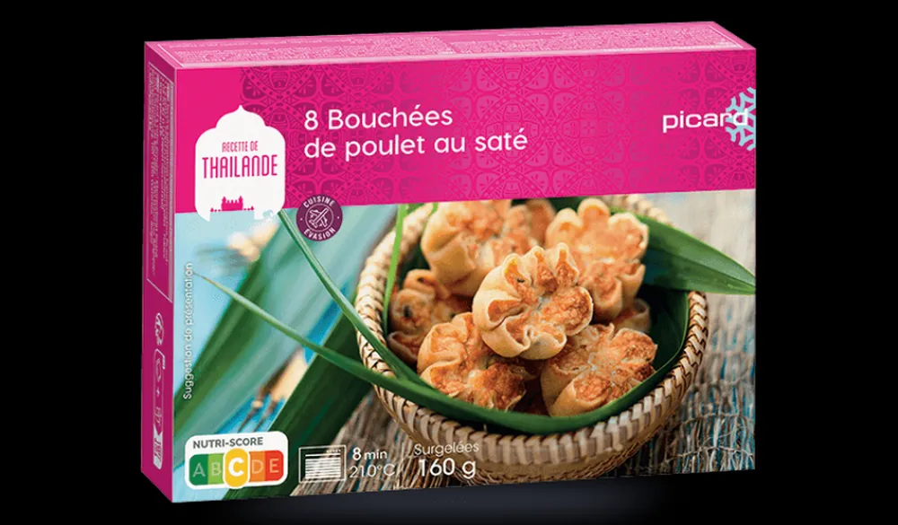 Picard 8 bouchées de poulet au saté 2 parts* À Partager|Bouchées, Brochettes