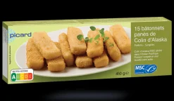 Picard 15 bâtonnets de colin d'Alaska MSC, pré-frits*Enfant Poissons Pour Enfants|Poissons Bio Et Labellisés