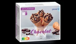 Picard 6 cônes chocolat* Cônes Glacés|Chocolat, Noisette