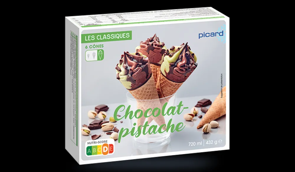 Picard 6 cônes chocolat-pistache*Enfant Glaces Pour Enfants|Cônes Glacés