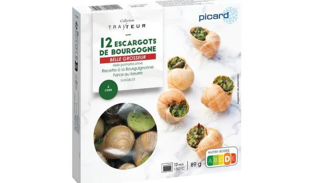 Picard 12 escargots belle grosseur* Fruits De Mer Cuisinés Et Panés|Escargots