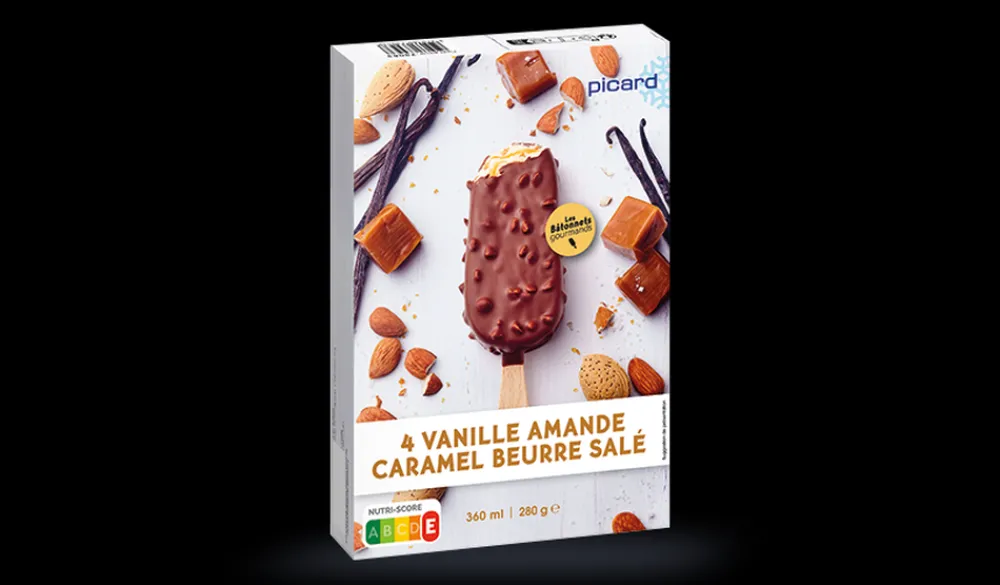 Picard 4 glaces Best vanille-amande-caramel beurre salé* Bâtonnets De Glace, Barres Glacées