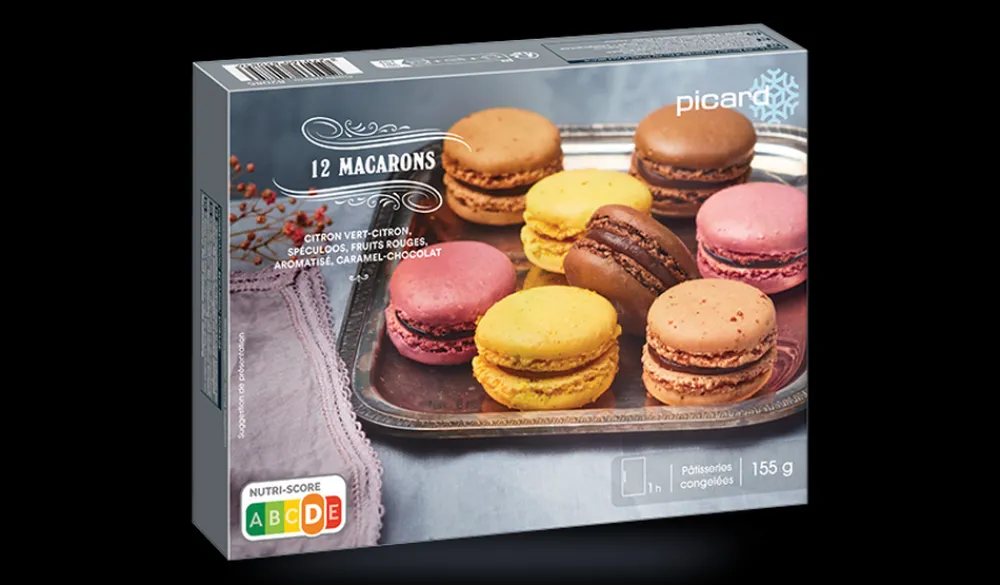 Picard 12 macarons, citron-spéculos-fruits rouges-chocolat* Macarons, Mignardises