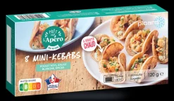 Picard 8 mini kebabs, poulet rôti, sauce blanche, épices* À Partager|Bouchées, Brochettes