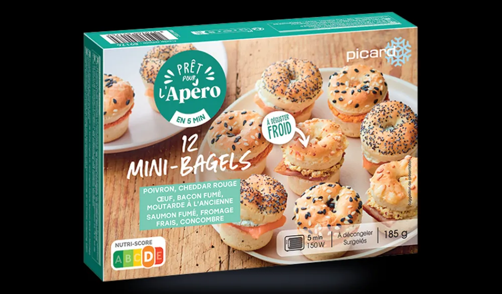 Picard 12 mini-bagels* Bouchées, Petits Fours|Apéritifs Froids