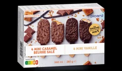Picard 8 mini-bâtonnets vanille et caramel*Enfant Glaces Pour Enfants|Bâtonnets De Glace, Barres Glacées
