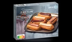 Picard 12 mini-éclairs, chocolat, caramel, praliné, café* Macarons, Mignardises