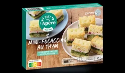 Picard 8 mini-focaccias au thym* Végétarien|Apéritifs Chauds