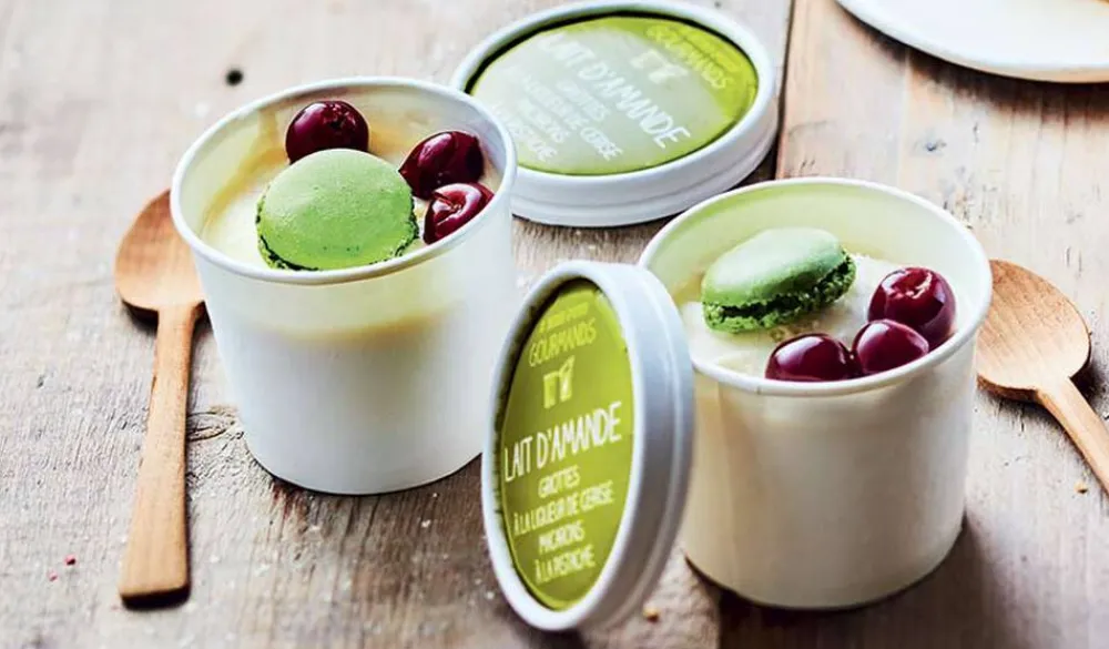 Picard 2 mini-pots crème glacée Lait d'amande, griottes* Pots De Glace|Café Et Autres Parfums Gourmands