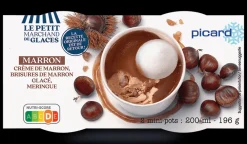 Picard 2 mini-pots glace Crème de marron* Pots De Glace|Café Et Autres Parfums Gourmands
