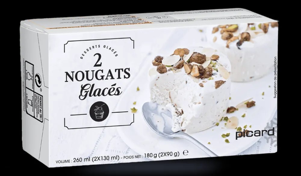 Picard 2 nougats glacés* Desserts De Fêtes|Desserts Glacés Individuels