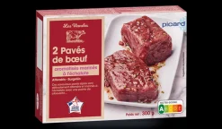 Picard 2 pavés de boeuf marinés à l'échalote* Produits Nutri-Score A|Viandes Cuisinées