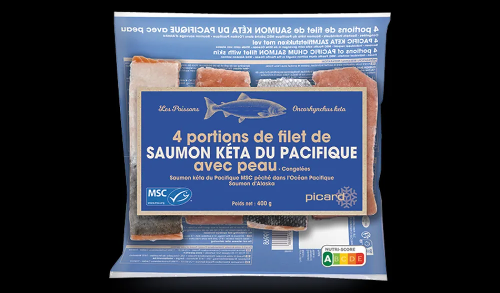 Picard 4 pavés de saumon kéta du Pacifique MSC* Produits Nutri-Score A|Poissons Bio Et Labellisés