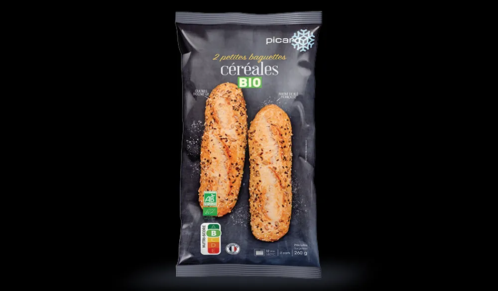 Picard 2 petites baguettes céréales bio* Pains Bio|Baguette