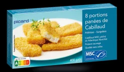 Picard 8 portions de cabillaud MSC panées pré-frites*Enfant Poissons Pour Enfants|Poissons Bio Et Labellisés