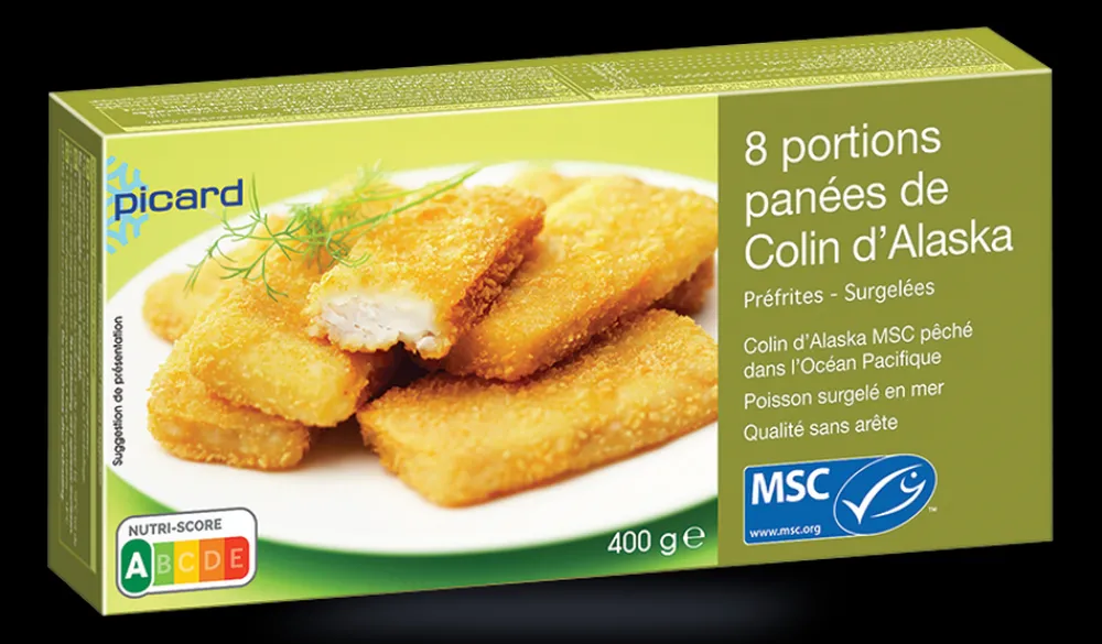 Picard 8 portions panées de colin d'Alaska MSC*Enfant Poissons Pour Enfants|Poissons Bio Et Labellisés