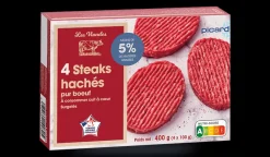 Picard 4 steaks hachés*Enfant Produits Nutri-Score A|Viandes Pour Enfants