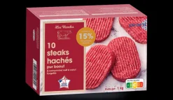 Picard 10 steaks hachés, 15% M.G maximum*Enfant Viandes Pour Enfants|Viandes Bio Et Labellisées