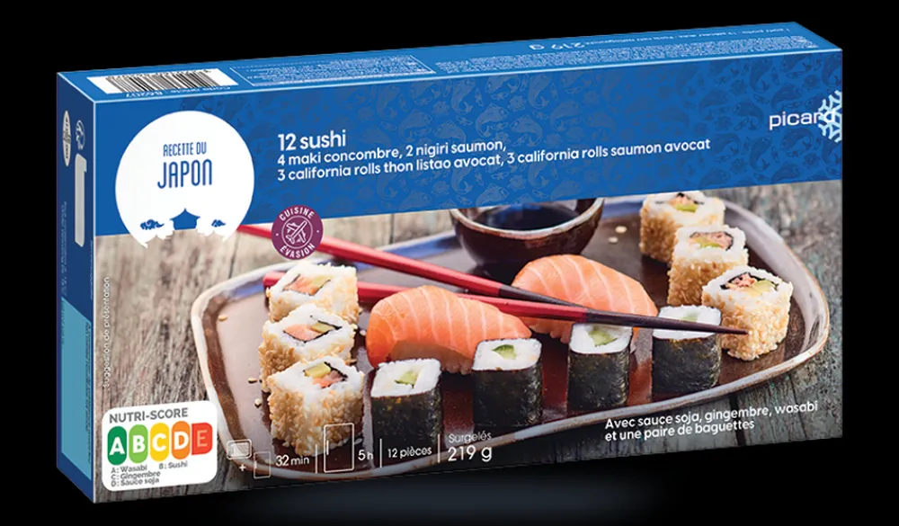 Picard 12 sushi* 1 Part|Bouchées, Brochettes