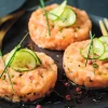 Picard 4 tartares de saumon à la ciboulette* Entrées Froides