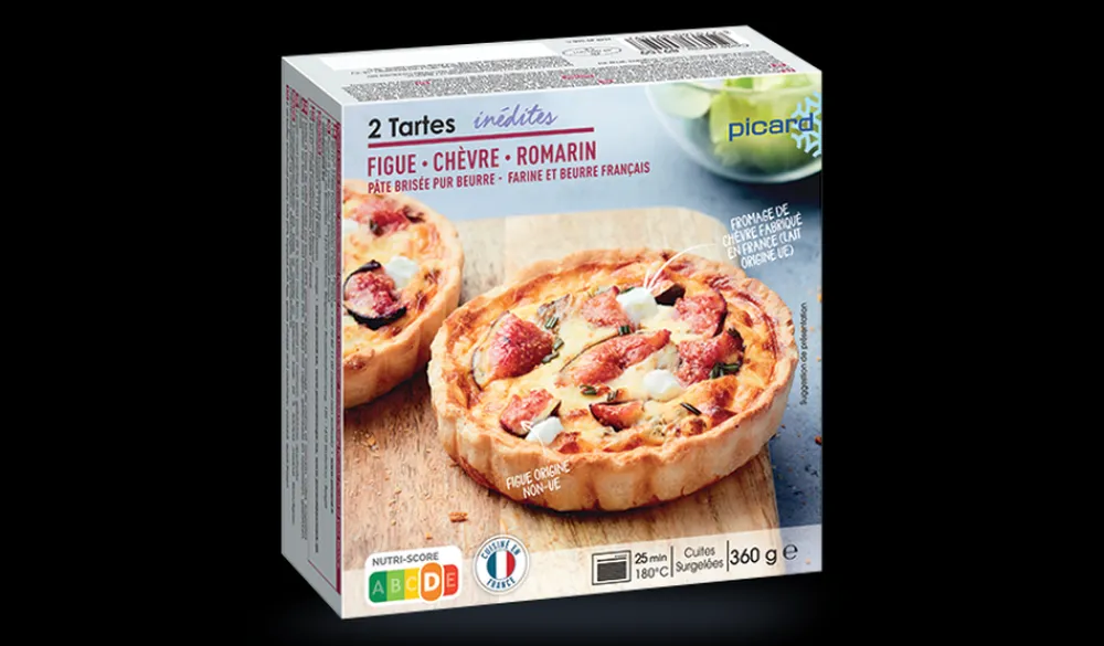 Picard 2 tartes figue, chèvre, romarin* Tartes Individuelles|Entrées Individuelles