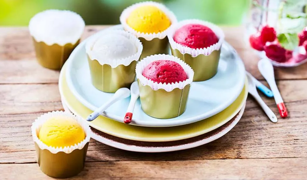 Picard 6 timbales de sorbet, framboise, mangue, citron* Sorbets
