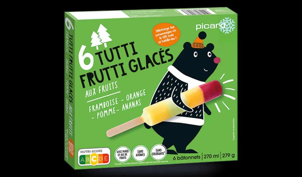 Picard 6 tutti frutti*Enfant Bâtonnets De Glace, Barres Glacées|Glaces Pour Enfants