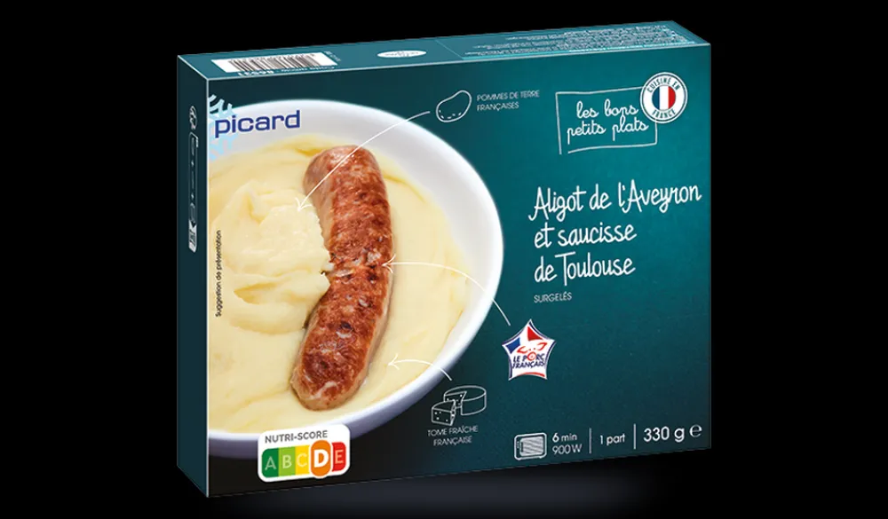 Picard Aligot de l'Aveyron et saucisse de Toulouse* Viandes, Volailles Cuisinées