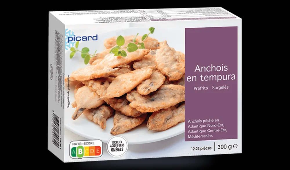 Picard Anchois en tempura* Produits Nutri-Score B|Poissons Panés, Meunières