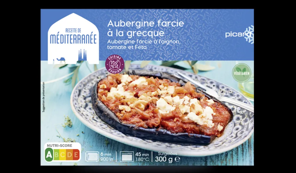Picard Aubergine farcie à la grecque* Produits Nutri-Score A|Plats Cuisinés