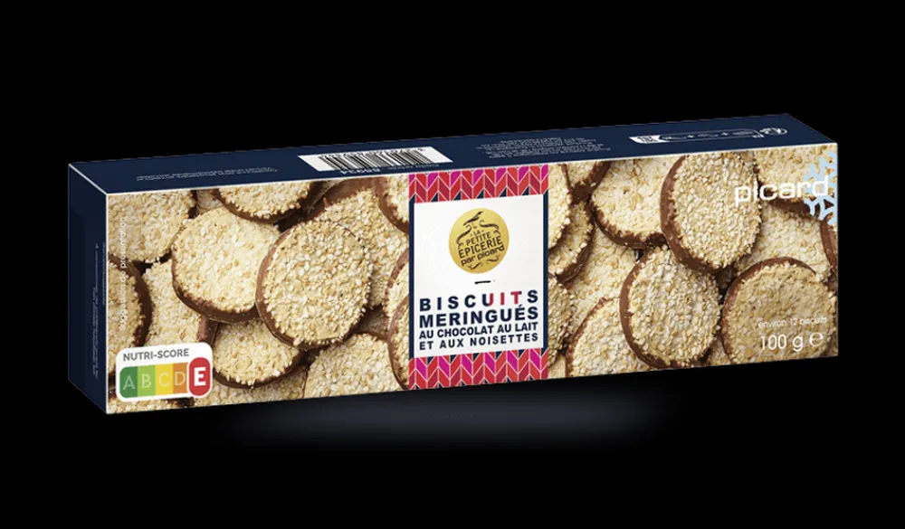 Picard Biscuits meringués noisettes et chocolat au lait* Biscuits