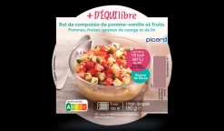 Picard Bol de compotée pomme-vanille et fruits* Pâtisseries Individuelles