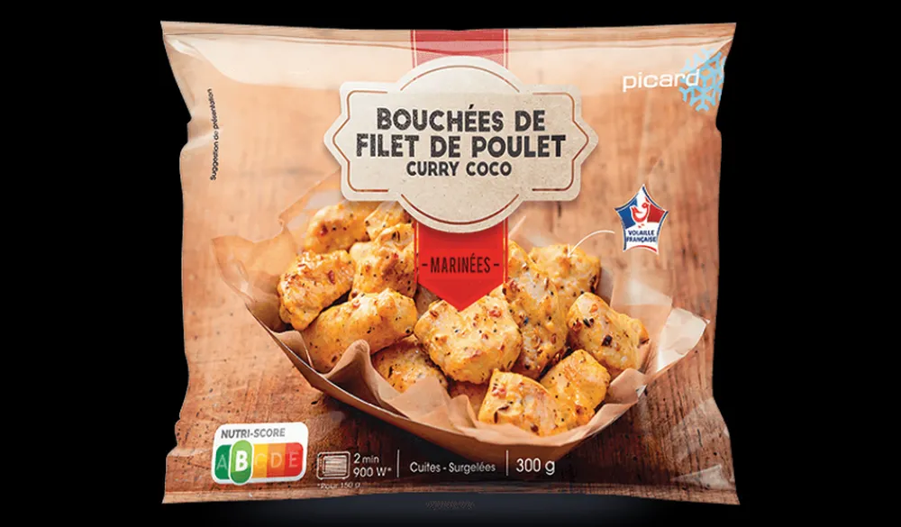 Picard Bouchées de filet de poulet curry coco* Produits Nutri-Score B|Volailles Labellisées
