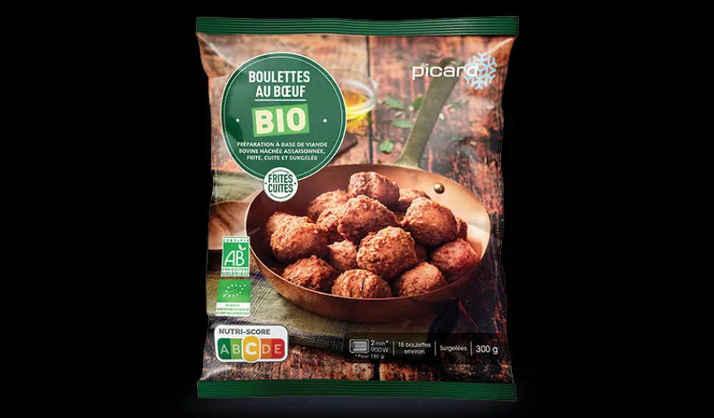 Picard Boulettes au boeuf bio (18 boulettes environ)*Enfant Viandes Pour Enfants|Viandes Bio Et Labellisées