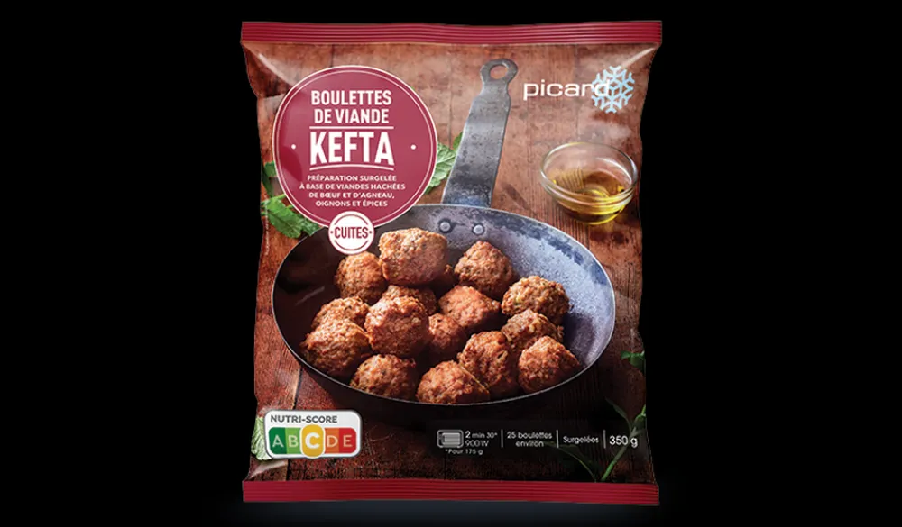 Picard Boulettes de viande kefta, cuites,boeuf et agneau* Viandes Cuisinées
