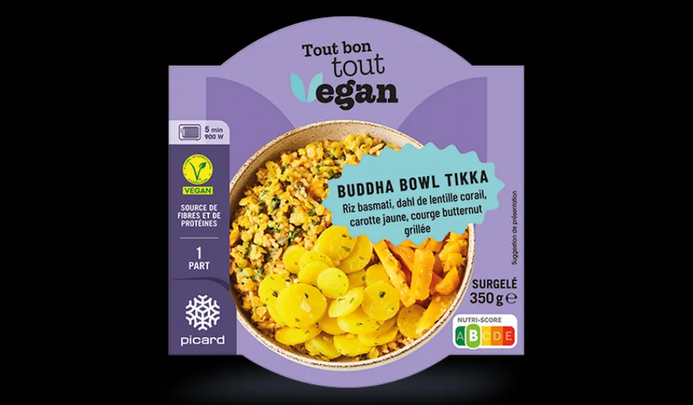 Picard Buddha bowl tikka, tout bon tout veggie* Produits Nutri-Score A|Vegan