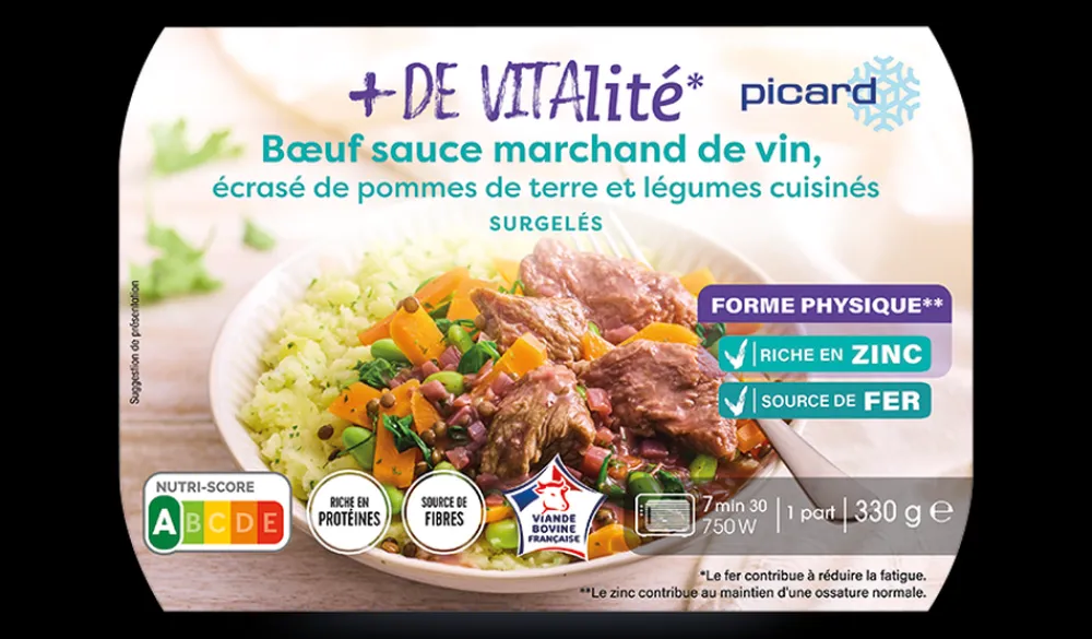 Picard Bœuf sce marchand de vin,écrasé PDT légumes* Viandes, Volailles Cuisinées