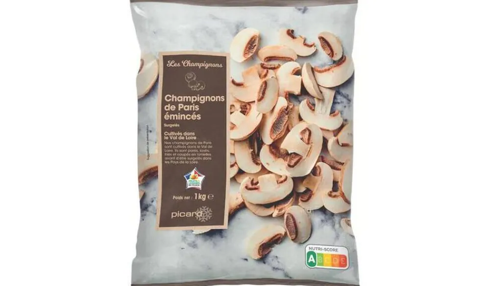 Picard Champignons de Paris émincés* Produits Nutri-Score A|Champignons