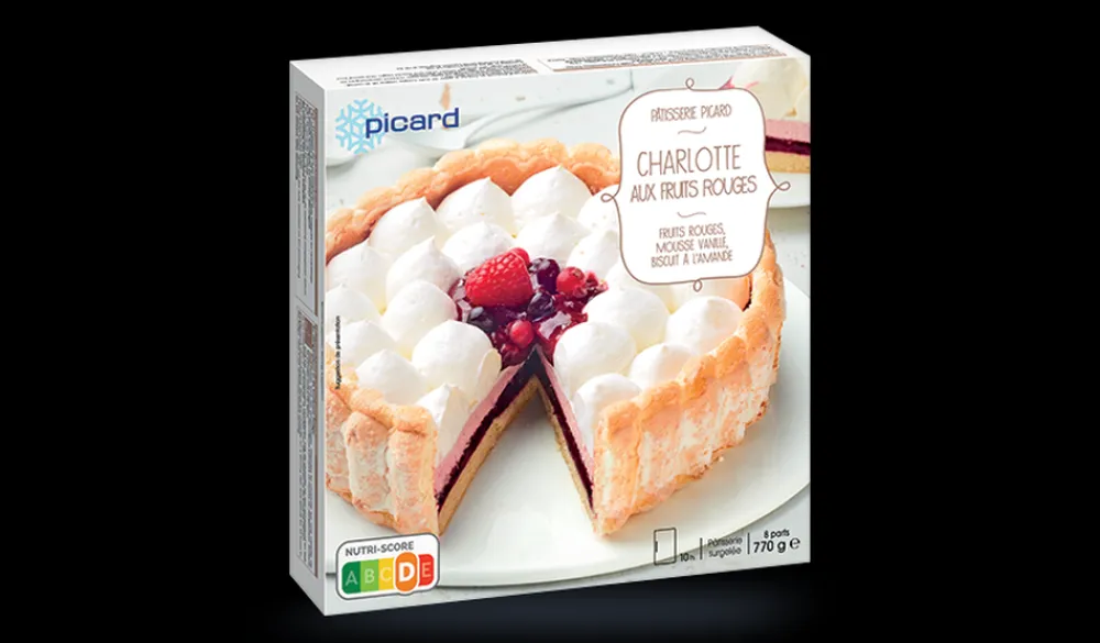 Picard Charlotte aux fruits rouges, 8 parts* Desserts Pâtissiers