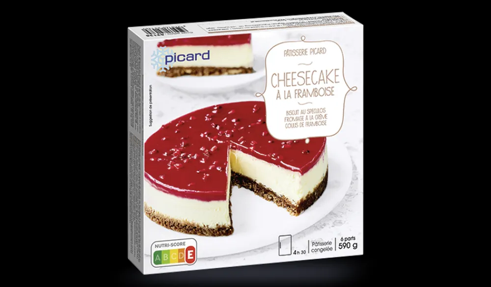 Picard Cheesecake à la framboise, 6 parts* Desserts Pâtissiers
