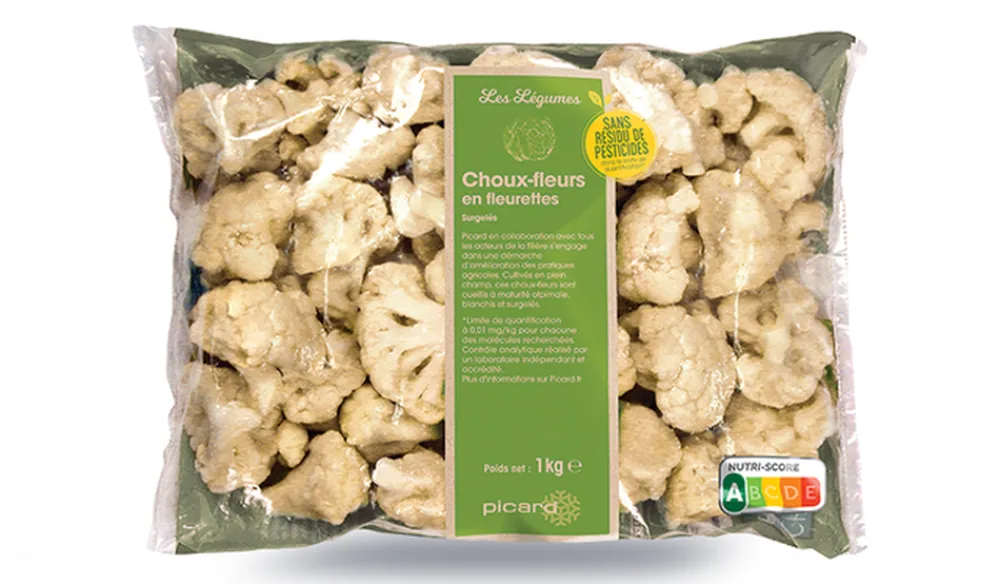 Picard Choux-fleurs-fleurettes sans résidu de pesticides, France ou Belgique ou Italie* Produits Nutri-Score A|Sans Sel Ajouté