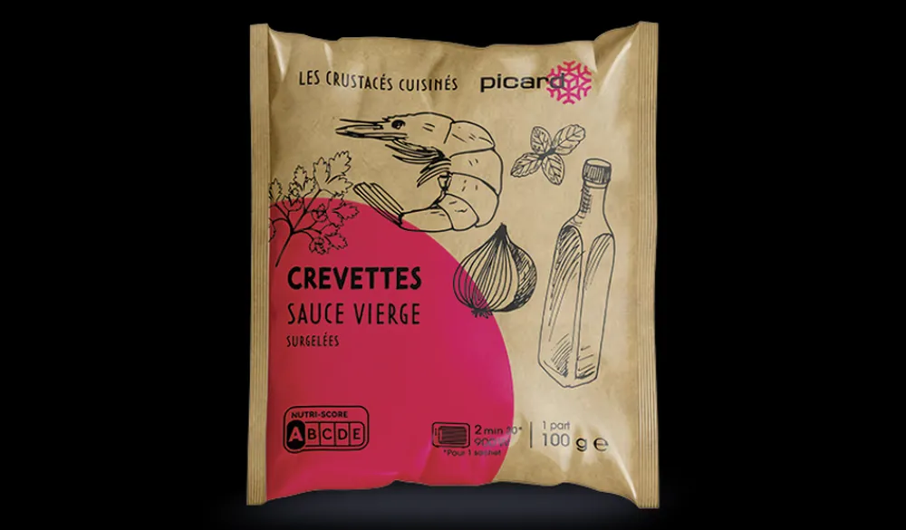 Picard Crevettes sauce vierge* Produits Nutri-Score A|Crevettes, Langoustes, Autres Crustacés
