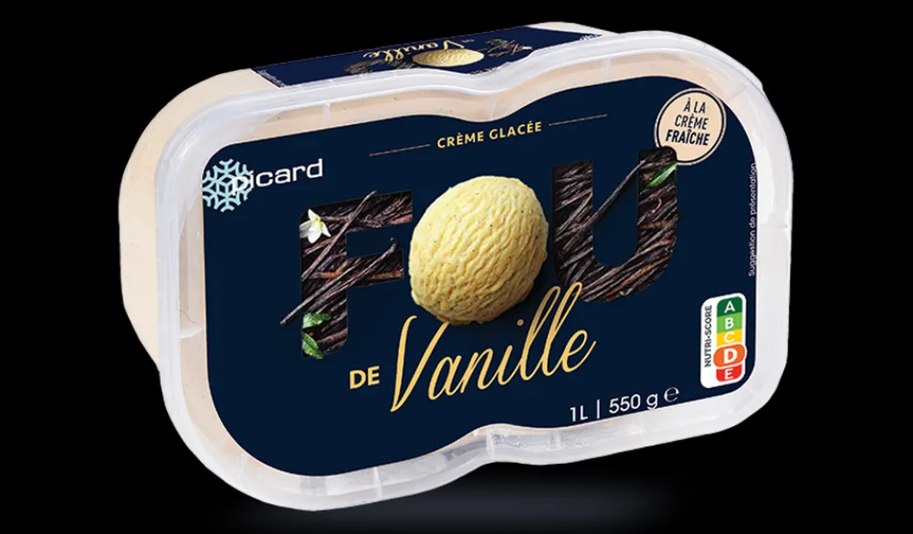 Picard Crème glacée Fou de Vanille* Crèmes Glacées|Vanille, Caramel