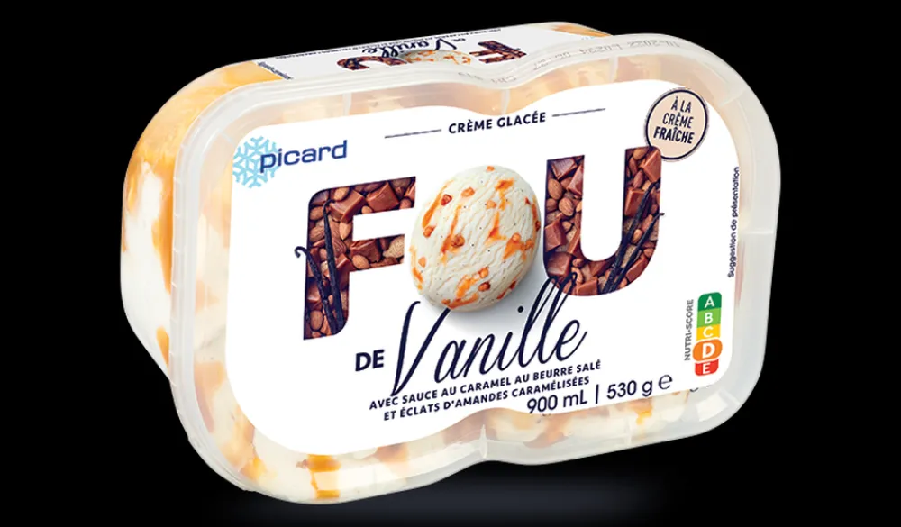 Picard Crème glacée Vanille* Vanille, Caramel