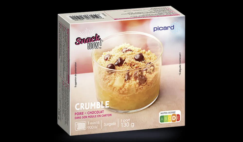 Picard Crumble poire-chocolat* Pâtisseries Individuelles