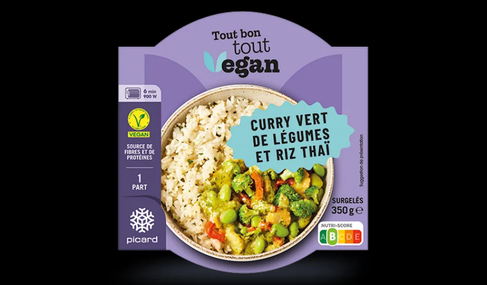 Picard Curry vert de légumes et riz thaï* Plats Cuisinés Végétariens