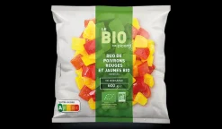 Picard Duo de poivrons rouges et jaunes bio* Produits Nutri-Score A|Sans Sel Ajouté