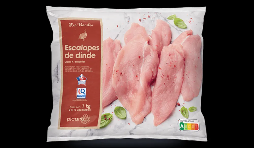 Picard Escalopes de dinde, 9 à 11 pièces* Produits Nutri-Score A|Volailles Labellisées