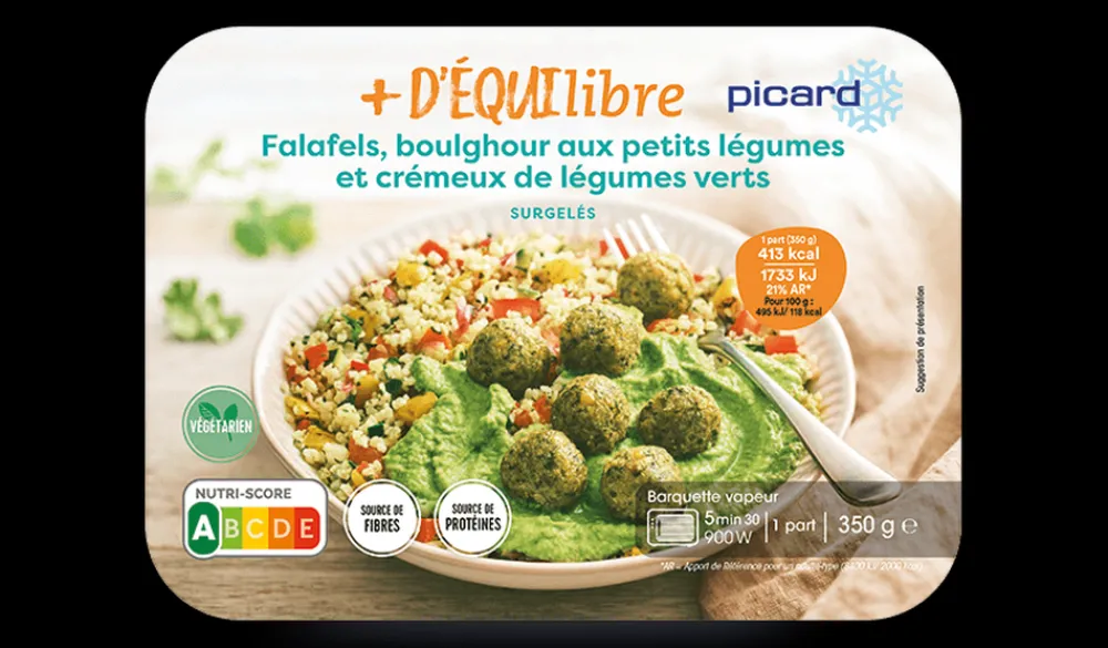 Picard Falafels, boulghour aux petits légumes* Gamme Plus D'Équilibre|Plats Cuisinés Végétariens