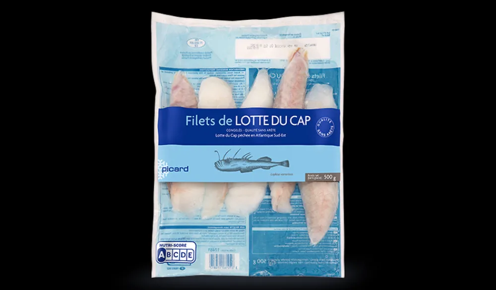 Picard Filets de lotte du Cap* Produits Nutri-Score A|Sans Sel Ajouté